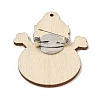 Christmas Theme Wood Printed Brooches for Women LS-JEWB-Z029-01C-2
