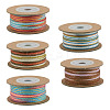 5 Rolls 5 Colors Segment Dyed Macrame Cotton Cord OCOR-TA0004-05B-2