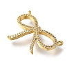 Rack Plating Brass Micro Pave Clear Cubic Zirconia Pendants KK-G500-10G-2