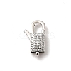Brass Micro Pave Clear Cubic Zirconia Lobster Claw Clasps KK-A266-24A-P-1