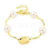 Rack Plating Brass Twisted Link Chain Bracelets BJEW-P322-19G-1