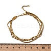 304 Stainless Steel Micro Pave Cubic Zirconia Multi-strand Bracelets BJEW-C137-02G-3