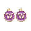 Golden Plated Alloy Enamel Charms LS-ENAM-Q437-12W-1