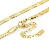 Ion Plating(IP) 304 Stainless Steel Snake Chain Necklaces for Women NJEW-A025-01A-G-2