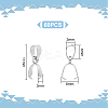 60Pcs 201 Stainless Steel Pendant Pinch Bails STAS-UN0049-40-3