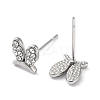 304 Stainless Steel with Rhinestone Stud Earrings EJEW-Q788-02P-2