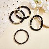 4Pcs 4 Style Acrylic Chunky Curved Tube Stretch Bracelet Sets BJEW-SW00074-02-2