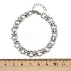 304 Stainless Steel Link Chain Bracelets BJEW-H207-01A-P-5