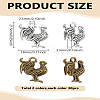 40Pcs 2 Colors Tibetan Style Alloy Pendants FIND-LP0002-32-2
