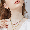 24Pcs 2 Colors Brass Cubic Zirconia Pendants PALLOY-BC00005-5