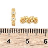 Brass Micro Pave Clear Cubic Zirconia Spacer Bars KK-P302-21B-G-3