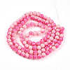 Transparent Baking Paint Glass Beads Strands DGLA-N009-8mm-01-3