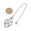 Tarnish Resistant 201 Stainless Steel Pouch Dowsing Pendulums PALLOY-JF02505-03-2