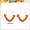 3 Pairs 3 Colors Glass Seed Woven Beads Hoop Earrings EJEW-AN0003-74-2