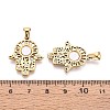 304 Stainless Steel Crystal Rhinestone and Shell Hamsa Hand Pendants STAS-T071-14G-3