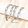304 Stainless Steel Oval Link Chain Necklaces for Women Men NJEW-A054-01P-3