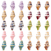 24Pcs 8 Colors Handmade Porcelain Beads PORC-ME0001-04-1