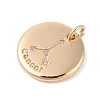 Brass with Clear Cubic Zirconia Pendants KK-N256-24D-G-2