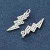 Brass Micro Pave Cubic Zirconia Pendants ZIRC-G163-09S-2