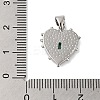 Rack Plating Brass & Cubic Zirconia Shell Pendants KK-S372-17P-3