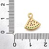 Brass Micro Pave Clear Cubic Zirconia Pendants KK-U065-05E-G-3