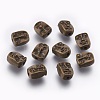 Tibetan Style Alloy Human Face Beads LS-TIBEP-GC184-AB-NR-1