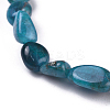 Natural Apatite Bead Stretch Bracelets BJEW-K213-40-3