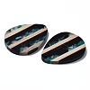 Stripe Resin & Walnut Wood Pendants X-RESI-N025-015A-D01-3