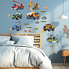 5Pcs 5 Styles Translucent PVC Self Adhesive Wall Stickers STIC-WH0038-001-5