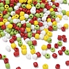 4 Colors Christmas 6/0 Glass Round Seed Beads SEED-X0058-03C-1