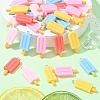 40Pcs 5 Colors Opaque Resin Pendants RESI-CJ0002-99-5