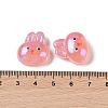 Glitter Plated Animal Resin Cabochons RESI-H163-10C-3