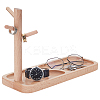 Wood Jewelry Tower Holder with Tray ODIS-WH0078-59-1