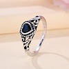 Brass Micro Pave Cubic Zirconia Finger Rings for Women FS-WGE7315-03-2