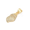 Brass Micro Pave Cubic Zirconia Pendants KK-D317-095G-2