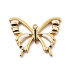 304 Stainless Steel Rhinestone Pendants STAS-D300-01G-07-1