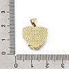 Brass Micro Pave Clear Cubic Zirconia Pendants CU-CBAF50C-01B-G01-3