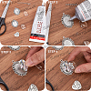 DIY Blank Oval & Heart Alloy Pendants Decoration Making Kit for Graduation DIY-SC0025-37-3