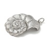 Brass Micro Pave Clear Cubic Zirconia Pendants LS-KK-U046-02P-01-2