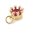 Brass Inlaid Clear Cubic Zirconia Charms KK-A161-34G-A-3