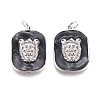 Brass Enamel Pendants KK-D159-01P-C-1