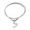 Waxed Cotton Cord Necklace Making MAK-S034-015-3