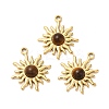Ion Plating(IP) 316 Stainless Steel Sun Pendants STAS-K258-34G-2