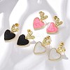 Brass Dangle Stud Earrings EJEW-F359-12G-1