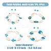 4Pcs 4 Style Natural Shell with Evil Eye Braided Bead Bracelets Set BJEW-FI0001-74-2