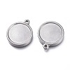 Tarnish Resistant 304 Stainless Steel Pendant Cabochon Settings STAS-K207-72P-2