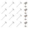 304 Stainless Steel Stud Earrings Findings STAS-UN0006-18P-1