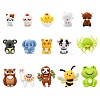 15Pcs 15 Styles Animal Food Grade Silicone Focal Beads SIL-CJ0002-74-1