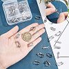50Pcs 5 Style 201 & 304 Stainless Steel Clip-on Earring Converters Findings STAS-UN0038-19-2