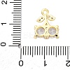 Brass Micro Pave Cubic Zirconia Charms KK-A240-20G-3